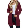 thumbnail image 1 of RUTAYY Women's Hooded Jacket Winter Warm Long Sleeve Zip Up Solid Color Soft Cozy Outerwear Casual Pullover Leisure Stylish Tops, 1 of 5