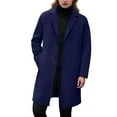 thumbnail image 1 of RUTAYY Women's Long Overcoat Casual Turndown Collar Knee Length Trench Coat Long Sleeve Warm Winter Outerwear Trendy Travel Tops, 1 of 7