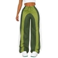 thumbnail image 1 of RUTAYY Women's Pants Casual Color Block Elastic Waistband Comfortable Loose Fit with Drawstring Daily Wear Elegant Holiday Trousers, 1 of 5
