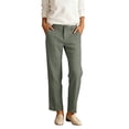 thumbnail image 1 of RUTAYY Women's Pants Casual Straight Leg Elastic Waist Bottoms Fashion Solid Color Slim Fit Comfortable Stretch with Pockets Beach Vacation Trousers, 1 of 5