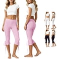 thumbnail image 1 of RUTAYY Women's Pants Fashionable Casual Solid Color Tie Waist Capri Bottom Everyday Casual Wear Elegant Holiday Trousers, 1 of 6