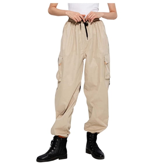 RUTAYY Women's Pants Outdoor Solid Color Layer Motorcycle Riding Overpants with Breathable Waterproofing Drawstring Elegant Holiday Trousers