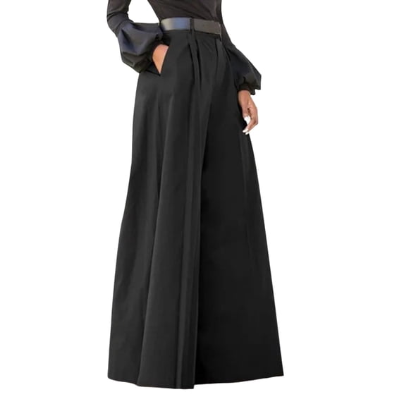 RUTAYY Women's Pants Summer Printed Comfy Baggy with Pockets Party High Waist Wide Leg Flared Pants Classic Trendy Trousers