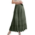 thumbnail image 1 of RUTAYY Women's Skirt Elastic High Waisted Pleated A-Line Flowy Long Skirt Boho Style Elegant Holiday Long Skirt, 1 of 4