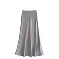 thumbnail image 1 of RUTAYY Women's Skirt High Waist Satin Solid Color Casual Wear Soft Flowy Comfortable Stretch Party Holiday Vibrant Maxi Skirt, 1 of 2