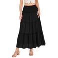 thumbnail image 1 of RUTAYY Women's Skirt High Waisted A-Line Flowy Ruffle Tiered Long Bottom Comfortable Breathable Trendy Vacation Long Skirt, 1 of 7