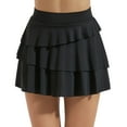 thumbnail image 1 of RUTAYY Women's Skirt Solid Color High Waist Wiith Pocket Sports Pleated Skirt Training Fitness Travel Elegant Mini Skirt, 1 of 4