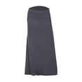 thumbnail image 1 of RUTAYY Women's Skirt Solid Color Low Elastic Waist Casual A-Line Long Skirt Soft Comfortable Travel Elegant Maxi Skirt, 1 of 3
