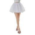 thumbnail image 1 of RUTAYY Women's Skirt Sparkly A-Line Tutu Bottom Solid Color Indoor Outdoor Activities Performance Chic Elegant Mini Skirt, 1 of 3