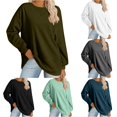 thumbnail image 1 of RUTAYY Women's Sweatshirt Oversized Casual Long Sleeve Tops Lightweight Pullover Crewneck Sweatshirt, 1 of 8