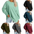 thumbnail image 1 of RUTAYY Women's Sweatshirt Oversized Casual Long Sleeve Tops Lightweight Pullover Crewneck Sweatshirt, 1 of 8