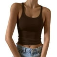 thumbnail image 1 of RUTAYY Women's Vest Summer Solid Color Sleeveless Round Neck Casual Basic Beach Soft Comfortable Classic Versatile Tank Tops, 1 of 4