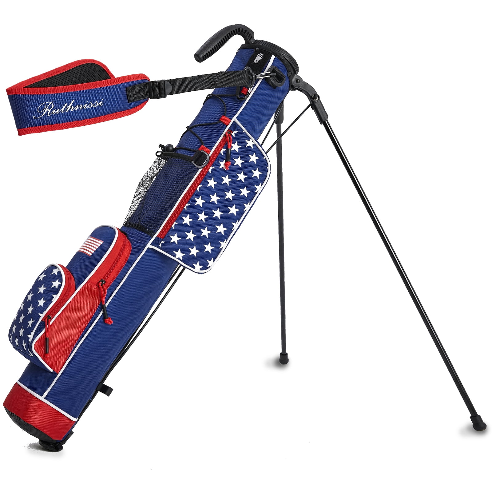 RUTHNISSI Golf Stand Bag, Lightweight Golf Easy Carry Bag with Padded