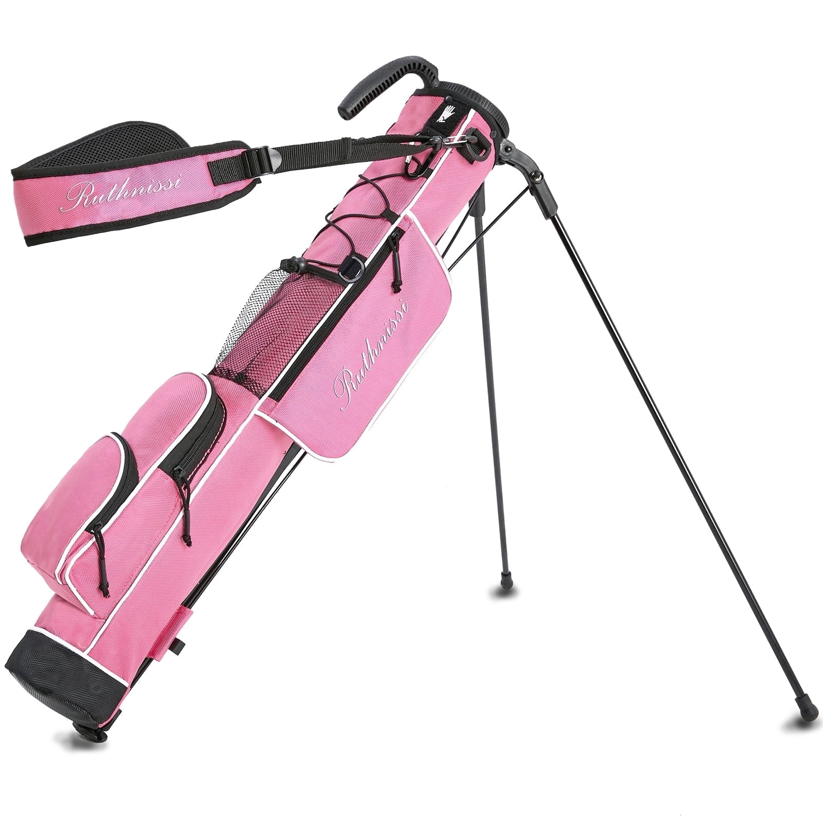 RUTHNISSI Golf Stand Bag, Lightweight Golf Easy Carry Bag with Padded Strap，Durable Pitch n Putt Golf Bag , Practice Ranger Sunday Golf Bag for Men&Women
