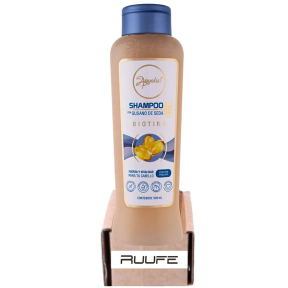 RUUFE SilkWorm Shampoo 15.2 shampoo de gusano de seda anyeluz Increases the elasticity, softness, strength and natural shine of the hair Shampoo anyeluz