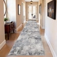 thumbnail image 1 of RUUGME Hallway 3x12 Runner Rug - Runner Rug Stain Resistant for Living Room Non Slip Indoor Entryway Rubber Backing Carpet Bedroom Kitchen Distressed Floor Decor Mat Machine Washable 3x12 Blue, 1 of 9