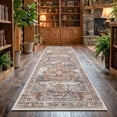 thumbnail image 1 of RUUGME Washable 3X8 Runner Rugs - Large Boho Rugs for Living Room Stain Resistant Carpet Vintage Tribal Rugs for Bedroom Kitchen Bathroom Non Slip Backing Home Decor Floor Decoration Mat 3X8 Brick, 1 of 8