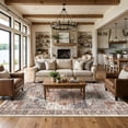 thumbnail image 1 of RUUGME Washable 5x7 Area Rugs - Large Rugs for Living Room Stain Resistant Carpet Vintage Rugs for Bedroom with Non Slip Backing Home Decor Floor Decoration Mat (5x7 Brick), 1 of 9