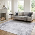 thumbnail image 1 of RUUGME Washable Abstract 4X6 Rug: Living Room Area Rugs Non-Slip Backing Neutral Stain Resistant Carpet for Bedroom Farmhouse Large Soft Indoor mats for Dining Room Office Entry 4X6 Grey, 1 of 9