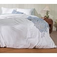 thumbnail image 1 of RUVANTI 100% Cotton Duvet Cover Waffle Weave - Stripe - Bright White Stripe - King - 3 Pieces, 1 of 8