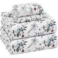 thumbnail image 1 of RUVANTI 100% Cotton Flannel Sheet Set, California King Size, 4 Piece, Double Brushed Ultra Soft, Warm & Cozy, Deep Pocket, All Season Bedding, Christmas Attraction, 1 of 8