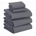 thumbnail image 1 of RUVANTI 100% Cotton Flannel Sheets Split King Size - 5 Piece Warm, Soft & Breathable, Deep Pocket, Double Brushed Cozy All Season Bedding Set, Dark Grey, 1 of 7