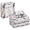 thumbnail image 1 of RUVANTI 100% Cotton Sheets – King Size Percale Bedding, Cooling & Breathable Floral Design, Durable with a Crisp, Soft & Comfortable Feel, 16" Deep Pocket, 4-Piece Set, Dandelion Field, 1 of 8