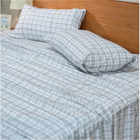 Ruvanti Flannel Sheets Full Size - 100% Cotton Brushed Flannel Bed Sheet Sets - Deep Pockets 16 inches - All Seasons Breathable & Super Soft - Warm & Cozy - 4 Pcs - Timeless Tartan
