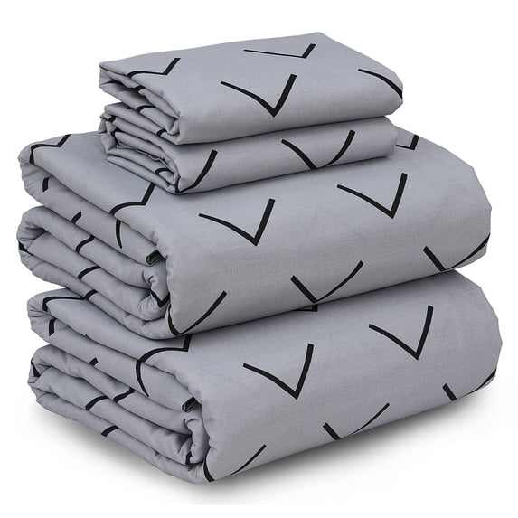 RUVANTI 100% Cotton Sheets – California King Percale Bedding, Cooling & Breathable, Durable with a Crisp, Soft & Comfortable Feel, 14" Deep Pocket, 4-Piece Set, Baby Blue