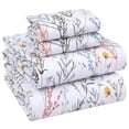 thumbnail image 1 of RUVANTI 100% Cotton Sheets – King Size Percale Bedding, Cooling & Breathable Floral Design, Durable with a Crisp, Soft & Comfortable Feel, 16" Deep Pocket, 4-Piece Set, Aroma, 1 of 9