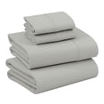 thumbnail image 1 of RUVANTI 100% Cotton Sheets – King Size Percale Bedding, Cooling & Breathable, Durable with a Crisp, Soft & Comfortable Feel, 16" Deep Pocket, 4-Piece Set, Silver, 1 of 6