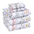 thumbnail image 1 of RUVANTI 100% Cotton Sheets – Split King Size Percale Bedding, Cooling & Breathable Floral Design, Durable with a Crisp, Soft & Comfortable Feel, 16" Deep Pocket, 5-Piece Set, Aroma, 1 of 9
