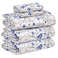 thumbnail image 1 of RUVANTI 100% Cotton Sheets – Split King Size Percale Bedding, Cooling & Breathable Floral Design, Durable with a Crisp, Soft & Comfortable Feel, 16" Deep Pocket, 5-Piece Set, Sweet Pea, 1 of 7