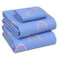 thumbnail image 1 of RUVANTI 100% Cotton Sheets – Twin Size Percale Bedding, Cooling & Breathable Floral Design, Durable with a Crisp, Soft & Comfortable Feel, 16" Deep Pocket, 3-Piece Set, Baby Rainbow, 1 of 8