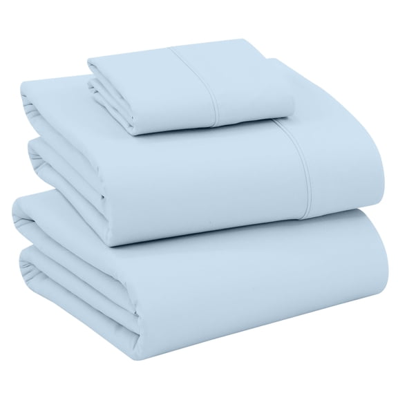 RUVANTI 100% Cotton Sheets – Twin XL Size Percale Bedding, Cooling & Breathable, Durable with a Crisp, Soft & Comfortable Feel, 16" Deep Pocket, 3-Piece Set, Baby Blue