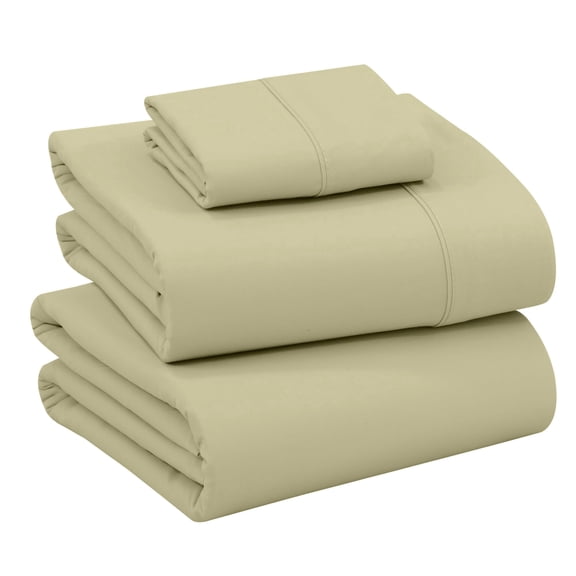 RUVANTI 100% Cotton Sheets – Twin XL Size Percale Bedding, Cooling & Breathable, Durable with a Crisp, Soft & Comfortable Feel, 16" Deep Pocket, 3-Piece Set, Sage Green