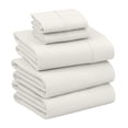 thumbnail image 1 of RUVANTI 100% Cotton Sheets – Split King Size Percale Bedding, Cooling & Breathable, Durable with a Crisp, Soft & Comfortable Feel, 16" Deep Pocket, 5-Piece Set, Ivory, 1 of 7