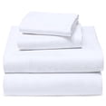 thumbnail image 1 of RUVANTI 100% Cotton Sheets – Split King Size Percale Bedding, Cooling & Breathable, Durable with a Crisp, Soft & Comfortable Feel, 16" Deep Pocket, 5-Piece Set, Milky White, 1 of 6