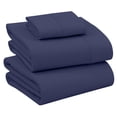 thumbnail image 1 of RUVANTI 100% Cotton Sheets – Twin Size Percale Bedding, Cooling & Breathable, Durable with a Crisp, Soft & Comfortable Feel, 16" Deep Pocket, 3-Piece Set, Crown Blue, 1 of 7
