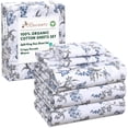thumbnail image 1 of RUVANTI 100% Organic Cotton Sheets -Split King Sheet - 5 Piece Percale Weave Bedding, Crisp, Cooling & Breathable, Soft & Durable, 16" Deep Pocket, Hotel Quality Sábanas - Deluxe, 1 of 10