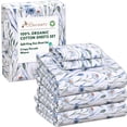 thumbnail image 1 of RUVANTI 100% Organic Cotton Sheets -Split King Sheet - 5 Piece Percale Weave Bedding, Crisp, Cooling & Breathable, Soft & Durable, 16" Deep Pocket, Hotel Quality Sábanas - Daisy Bud, 1 of 11