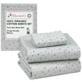 thumbnail image 1 of RUVANTI 100% Organic Cotton Sheets - Twin Sheet Set - 3 Piece Percale Weave Bedding, Crisp, Cooling & Breathable, Soft & Durable, 16" Deep Pocket, Hotel Quality Sábanas - Bud Club, 1 of 7