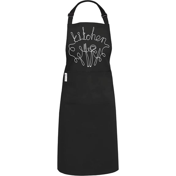 RUVANTI XXL Chef Apron for Men & Women–Adjustable Cotton Blend, Water-Resistant,Thick Cooking Apron with 2 Pockets – Durable Light Green Kitchen, BBQ & Workshop Apron–Light Green