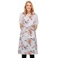 thumbnail image 1 of RUVANTI Aprons for Women with Pockets - Adjustable up to XXL - 100% Cotton - Cute Aprons for Cooking, Kitchen, Server, Barber, Restaurant, Chef Apron - 1 Pack - Grey Floral, 1 of 7