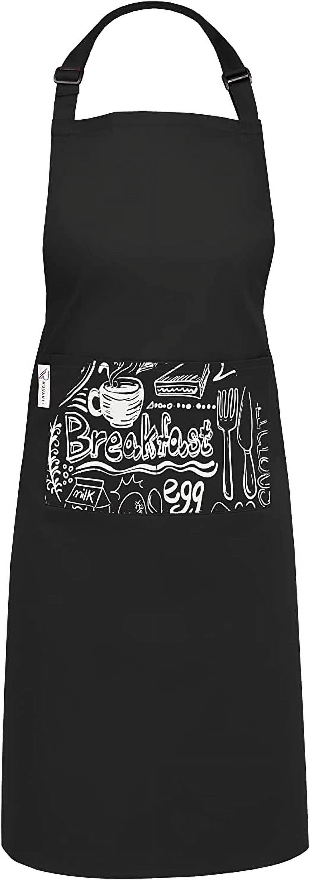 RUVANTI Aprons for Men, Women with Pockets Cotton Enrich Durable Large