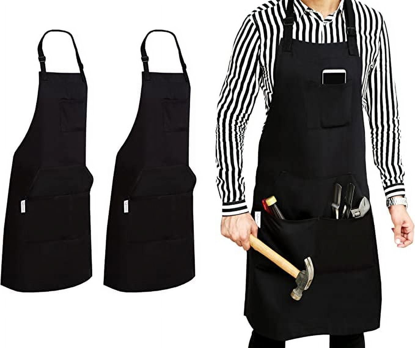 RUVANTI Aprons for Men, Women with Pockets Cotton Enrich Durable Large