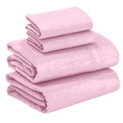 RUVANTI 100% Cotton Flannel Sheets Full Size - 4 Piece Warm, Soft & Breathable, Deep Pocket, Double Brushed Cozy All Season Bedding Set, Light Pink