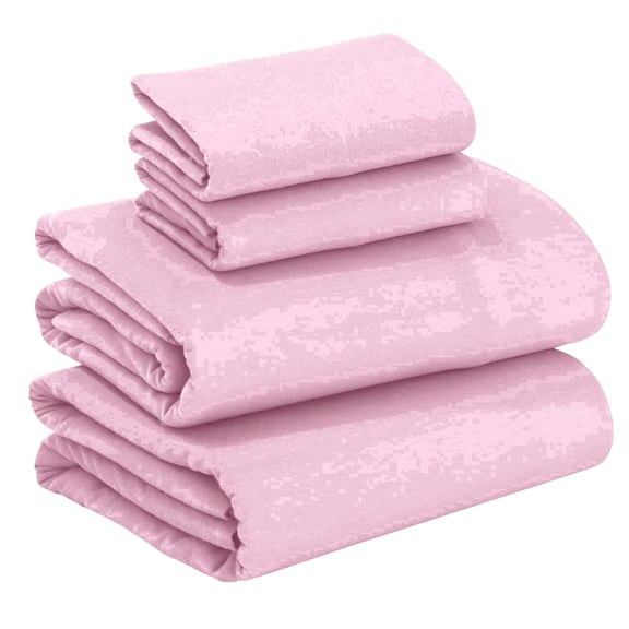 RUVANTI 100% Cotton Flannel Sheets Full Size - 4 Piece Warm, Soft & Breathable, Deep Pocket, Double Brushed Cozy All Season Bedding Set, Light Pink