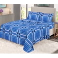 thumbnail image 1 of RUVANTI Flannel Sheets Queen Size - 100% Cotton Brushed Flannel Bed Sheet Sets - Deep Pockets 16 Inches (fits up to 18") - All Seasons Breathable & Super Soft - Warm & Cozy - 4 Pcs - Light Blue Plaid, 1 of 7