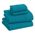 thumbnail image 1 of RUVANTI Flannel Sheets Queen Size - 100% Cotton Brushed Flannel Bed Sheet Sets - Deep Pockets 16 Inches (fits up to 18") - All Seasons Breathable & Super Soft - Warm & Cozy - 4 Pcs - Teal, 1 of 10